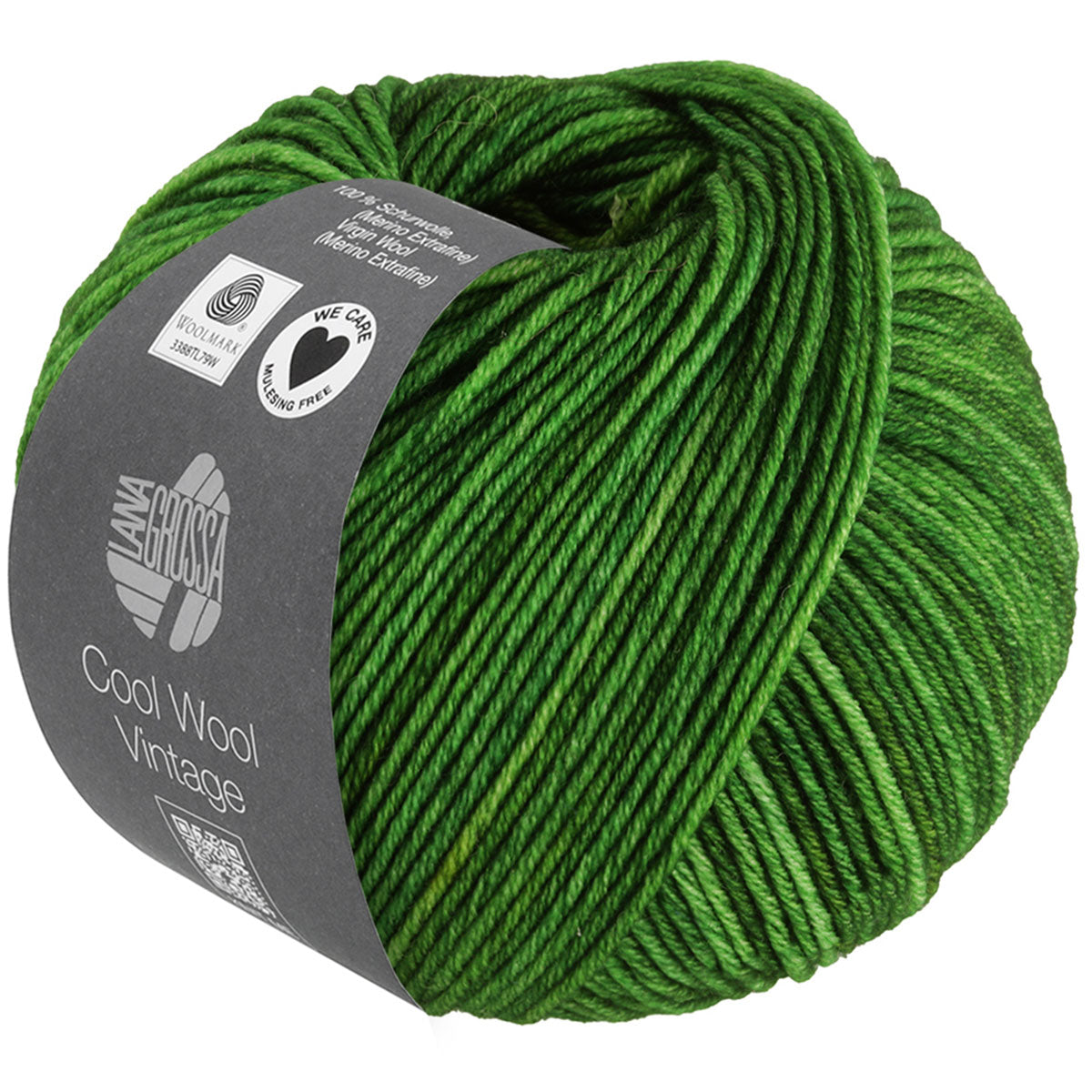 Lana Grossa Cool Wool Vintage Yarn - 7374 Green - Extra Image

