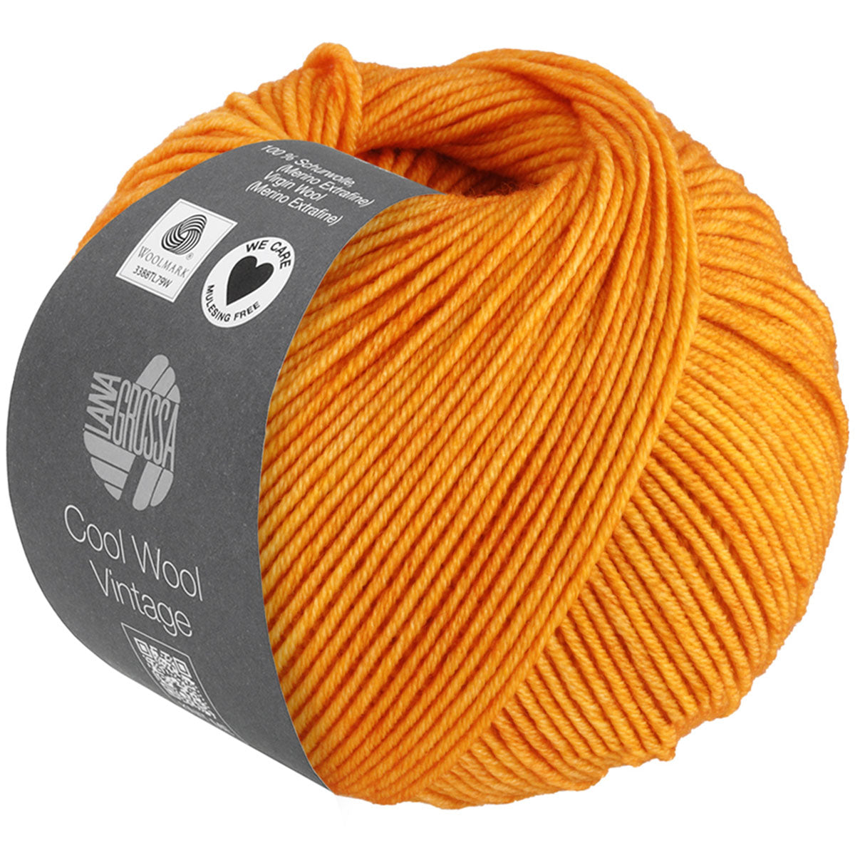 Lana Grossa Cool Wool Vintage Yarn - 7375 Orange - Extra Image
