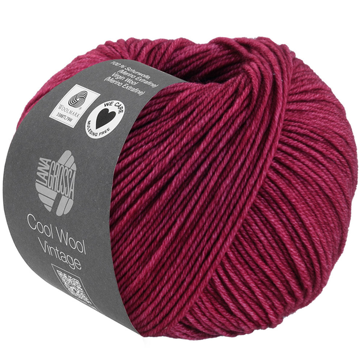 Lana Grossa Cool Wool Vintage Yarn - 7377 Red - Extra Image
