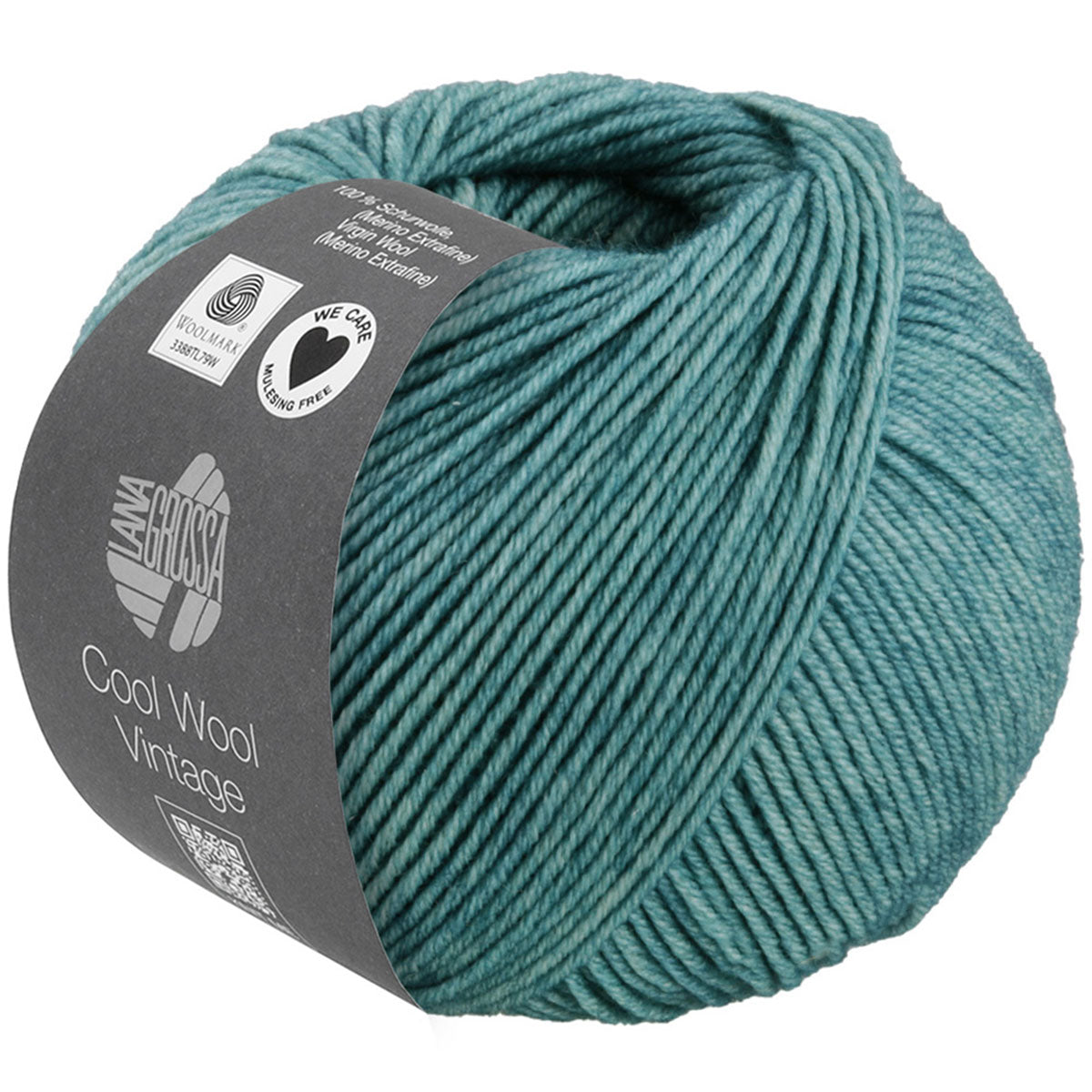 Lana Grossa Cool Wool Vintage Yarn - 7379 Petrol - Extra Image

