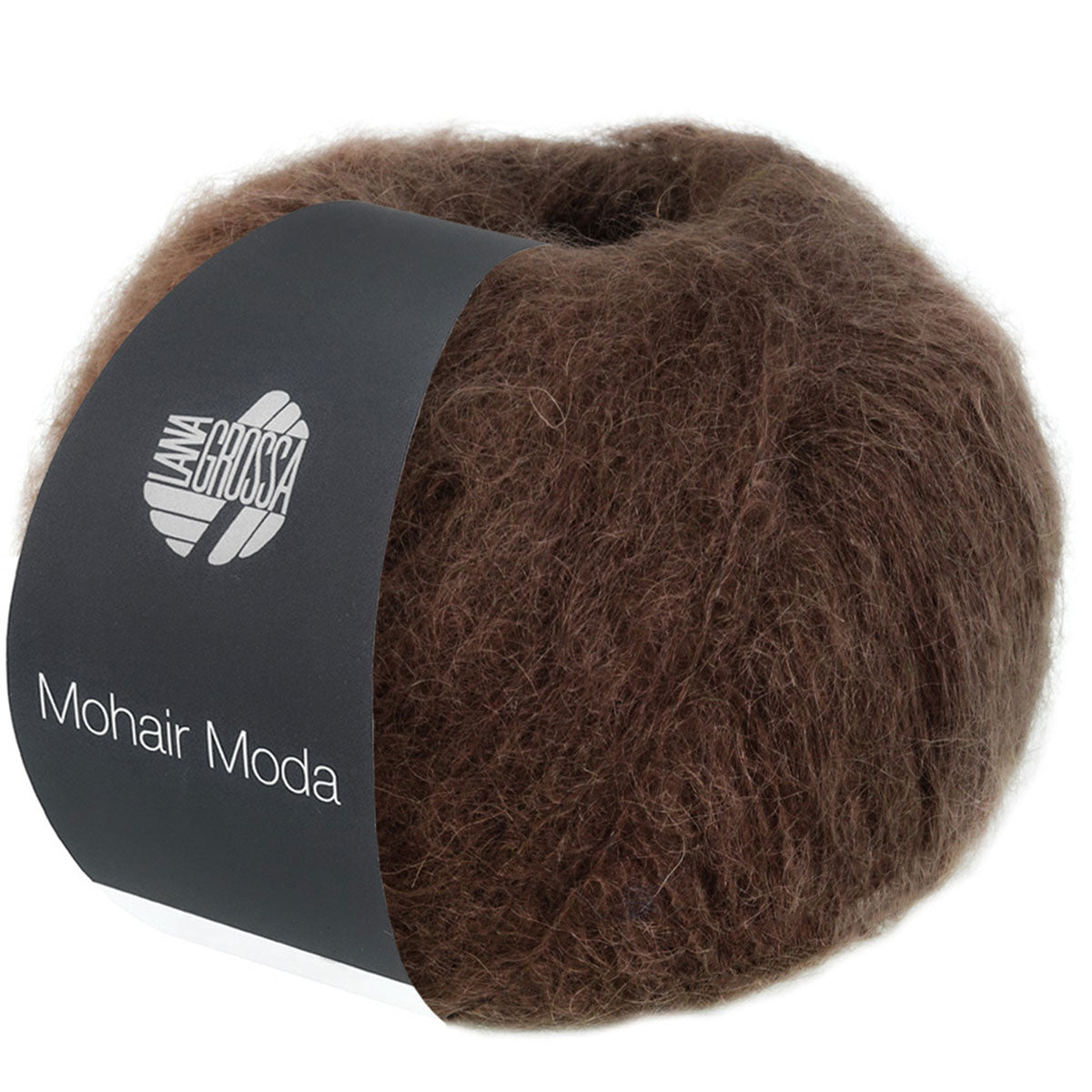 Lana Grossa Mohair Moda Yarn - 12 Dark Brown - Extra Image
