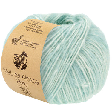 Lana Grossa Natural Alpaca Pelo Yarn - 18 Ice Blue Melange - Extra Image