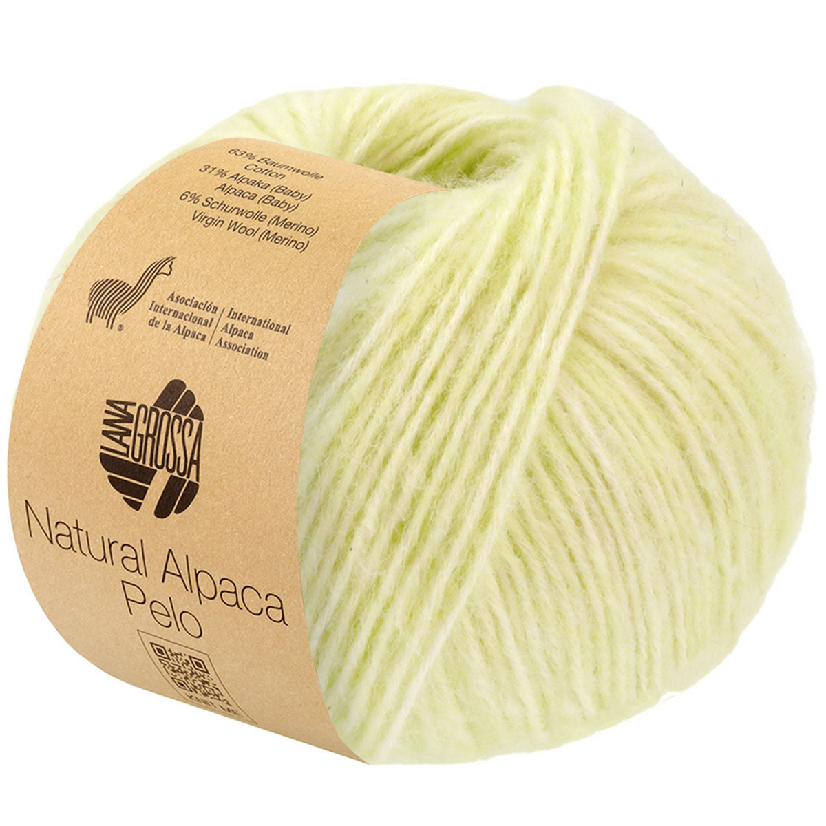 Lana Grossa Natural Alpaca Pelo Yarn - 01 Off White