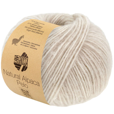 Lana Grossa Natural Alpaca Pelo Yarn - 22 Mussel Melange - Extra Image