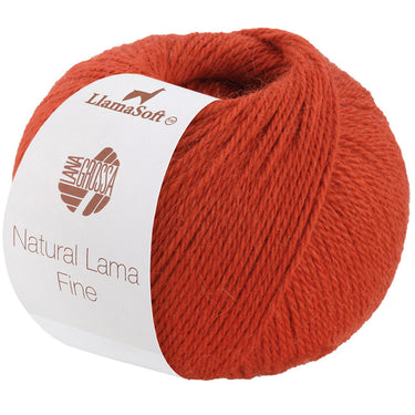 Lana Grossa Natural Lama Fine Yarn - 104 Rust Orange - Extra Image
