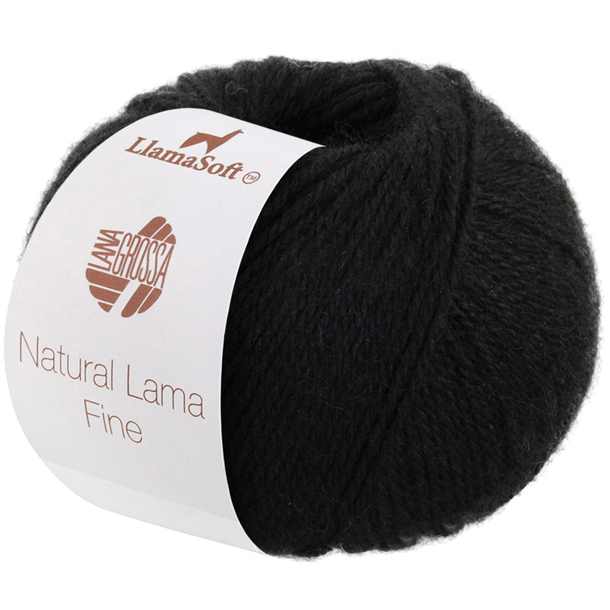 Lana Grossa Natural Lama Fine Yarn - 108 Black - Extra Image
