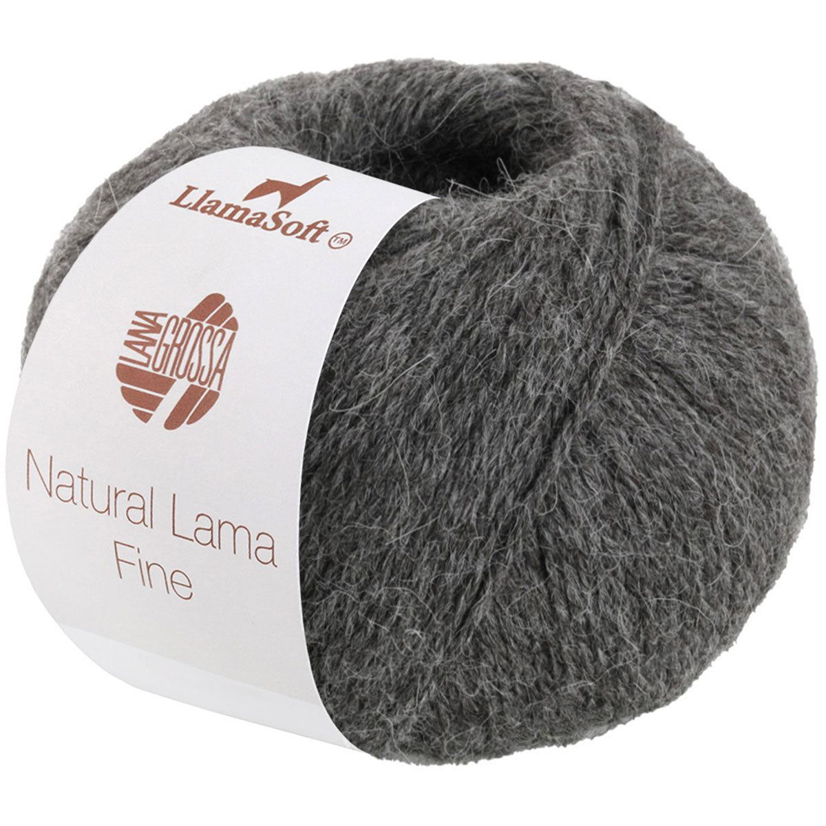 Lana Grossa Natural Lama Fine Yarn - 114 Grey-Brown - Extra Image

