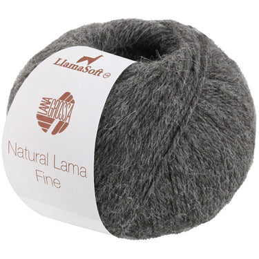 Lana Grossa Natural Lama Fine Yarn - 114 Grey-Brown - Extra Image