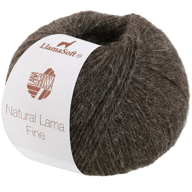 Lana Grossa Natural Lama Fine Yarn - 115 Black-Brown - Extra Image