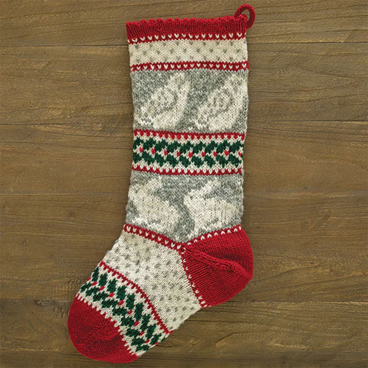 Appalachian Baby Design Cabin Christmas Stocking Kits - Owl, Hare, and Holly Christmas Stocking Kit - Zoom Image