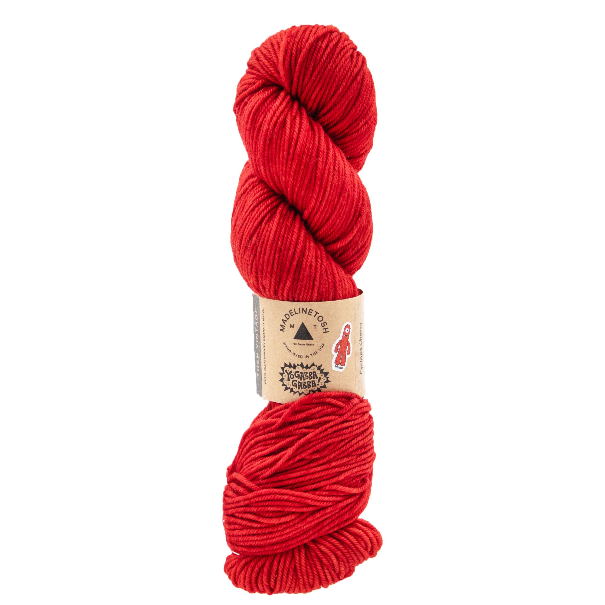 Madelinetosh Tosh Vintage Yarn - Cyclops Cherry - Zoom Image