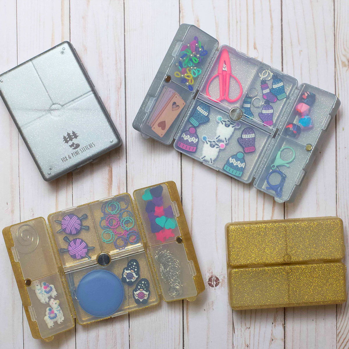 Fox & Pine Stitches Notion Nooks - Glitter Silver - Extra Image