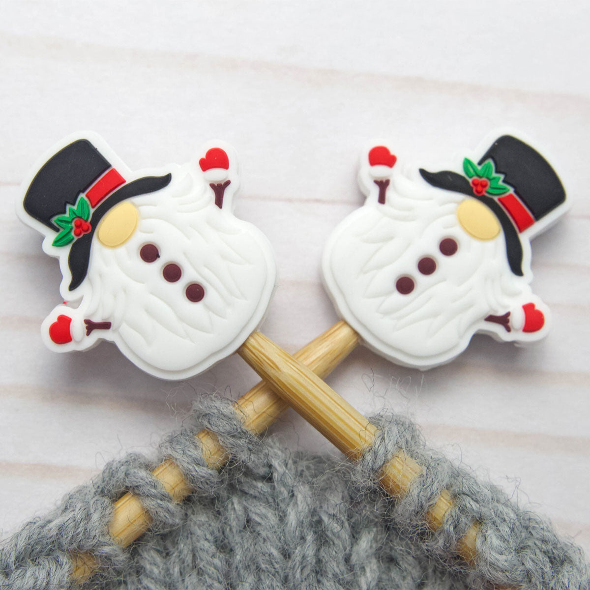 Fox & Pine Stitches Stitch Stoppers/  Point Protector - Snowman Gnome - Extra Image
