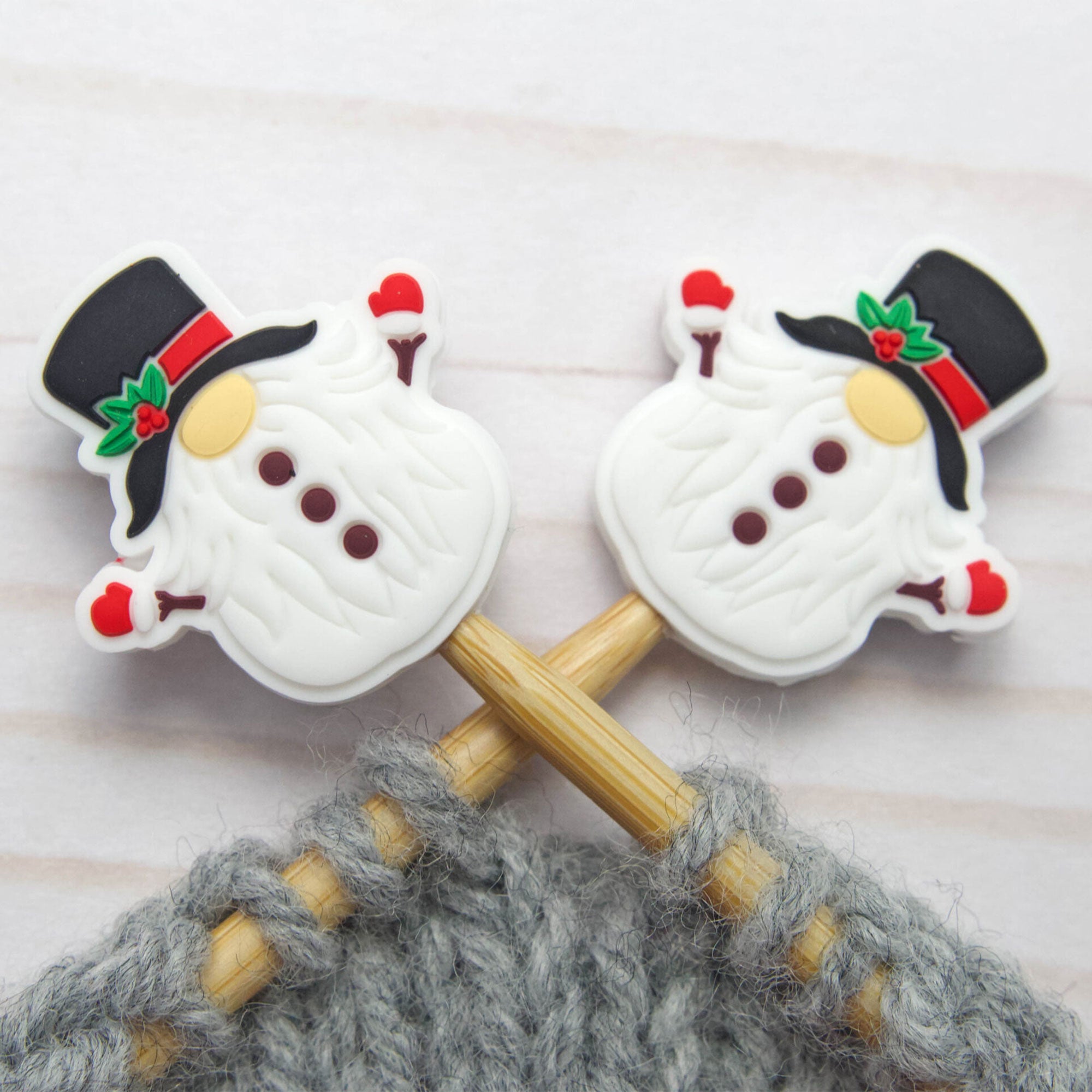 Fox & Pine Stitches Stitch Stoppers/  Point Protector - Snowman Gnome - Zoom Image