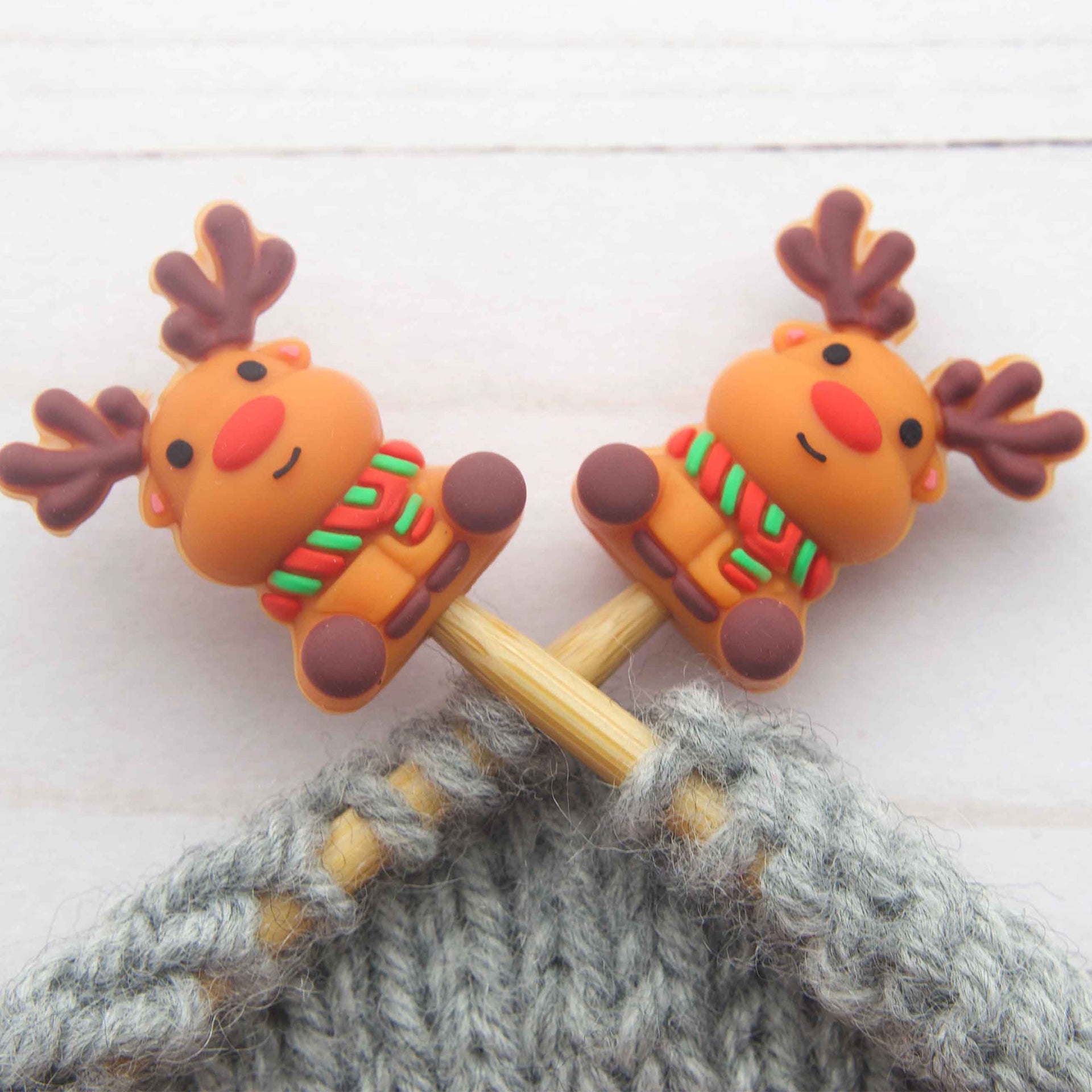 Fox & Pine Stitches Stitch Stoppers/  Point Protector - Little Reindeer - Zoom Image
