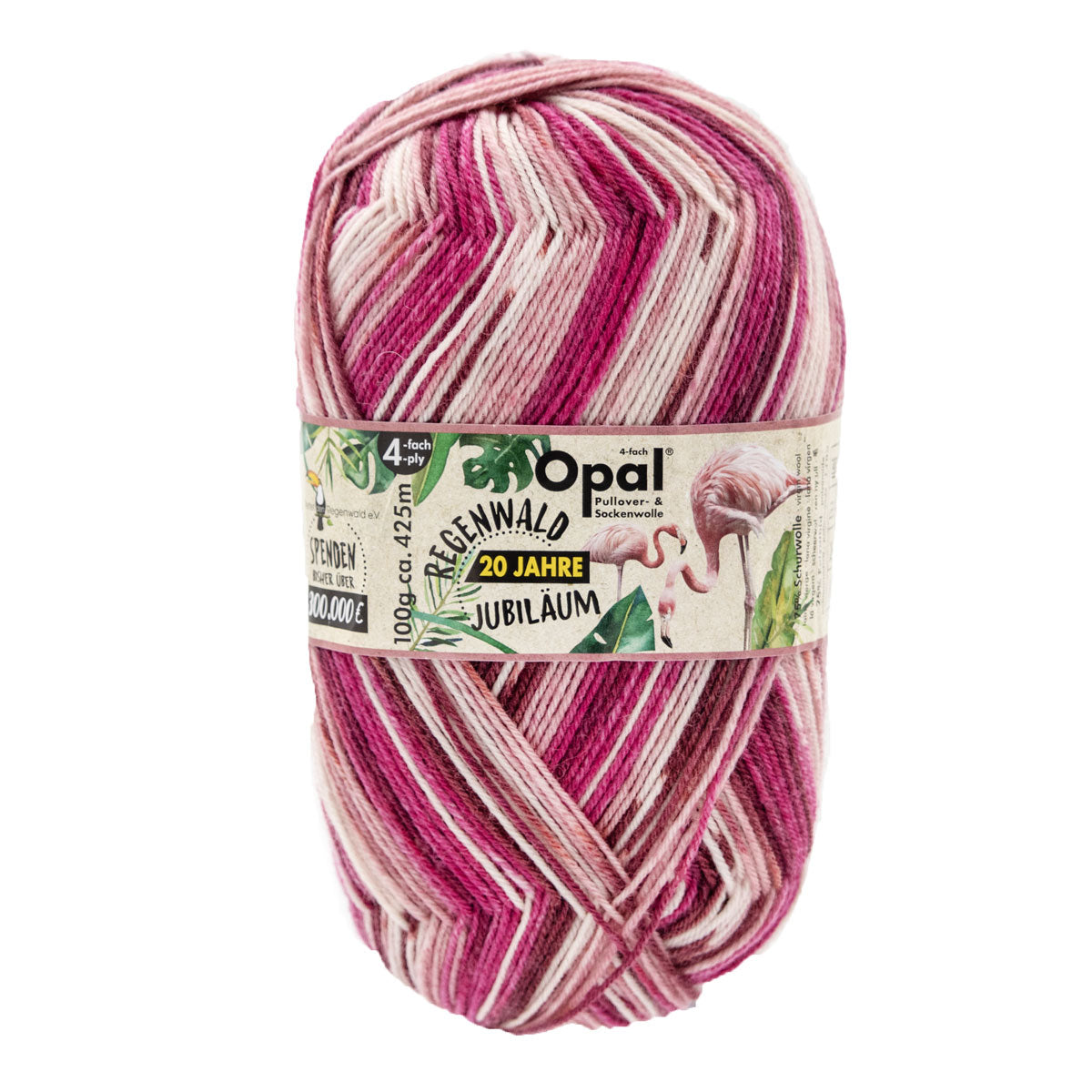 Opal Regenwald: 20th Anniversary Edition Yarn - 1207 Flamingo - Extra Image
