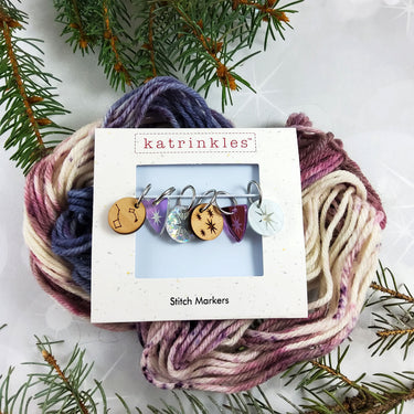 Katrinkles Stitch Markers - Holiday 2024 Collection - Guiding Stars - Zoom Image