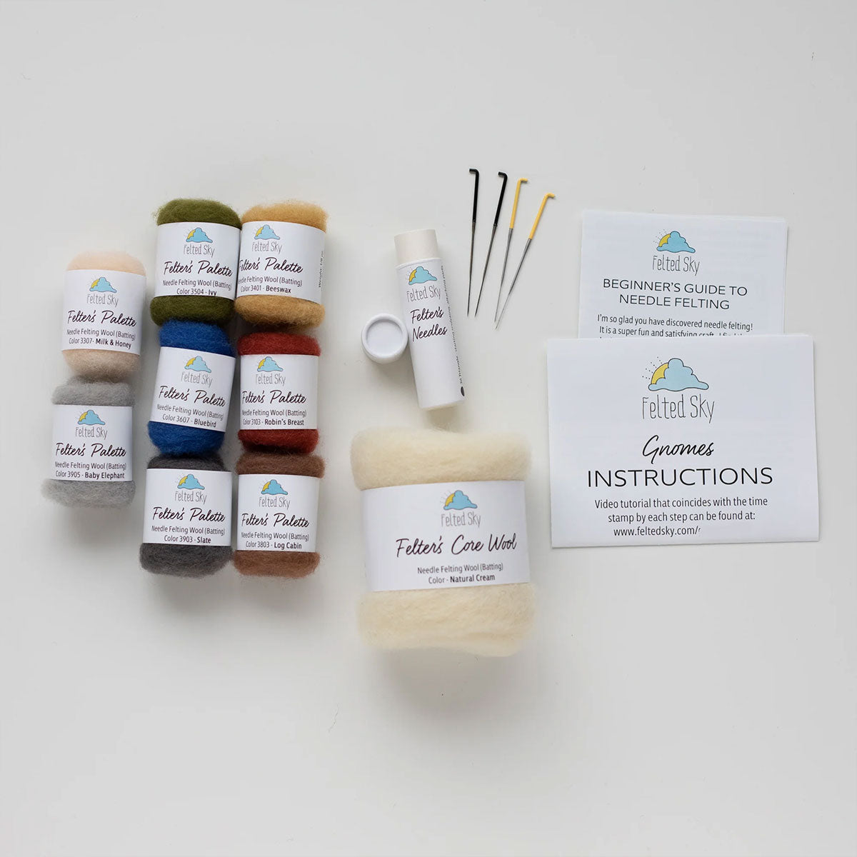 Felted Sky Sculpting With Wool Needle Felting Kits - Gnomes - Extra Image