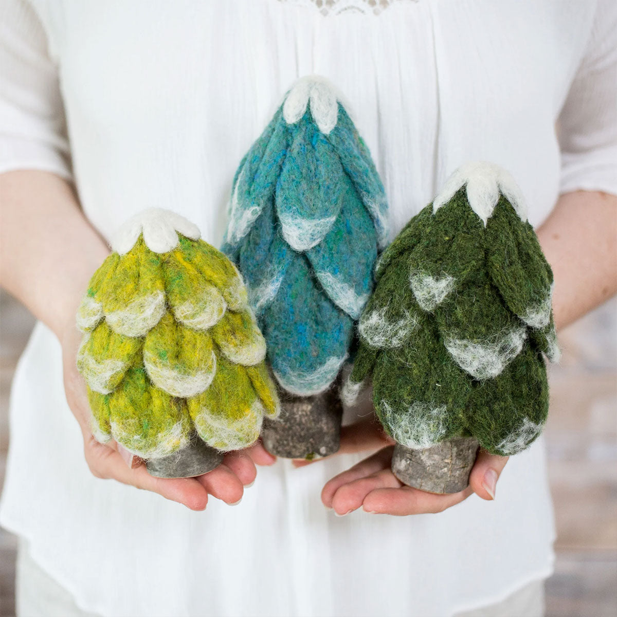 Felted Sky Sculpting With Wool Needle Felting Kits - Evergreen Trees - Extra Image