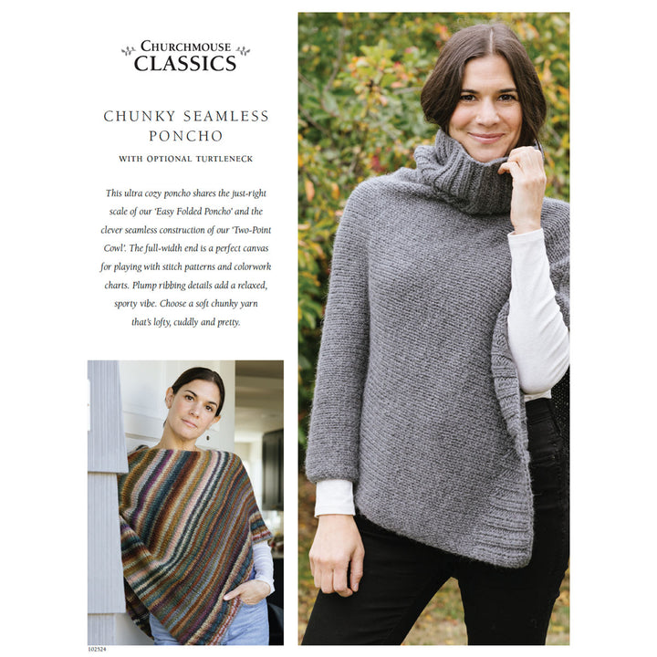 Churchmouse Classics Patterns - Chunky Seamless Poncho - Extra Image
