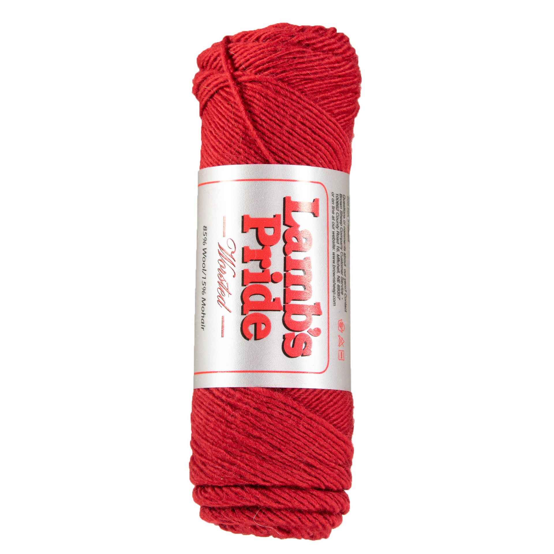 Brown Sheep Lamb's Pride Worsted Yarn - M080 Blue Blood Red - Zoom Image
