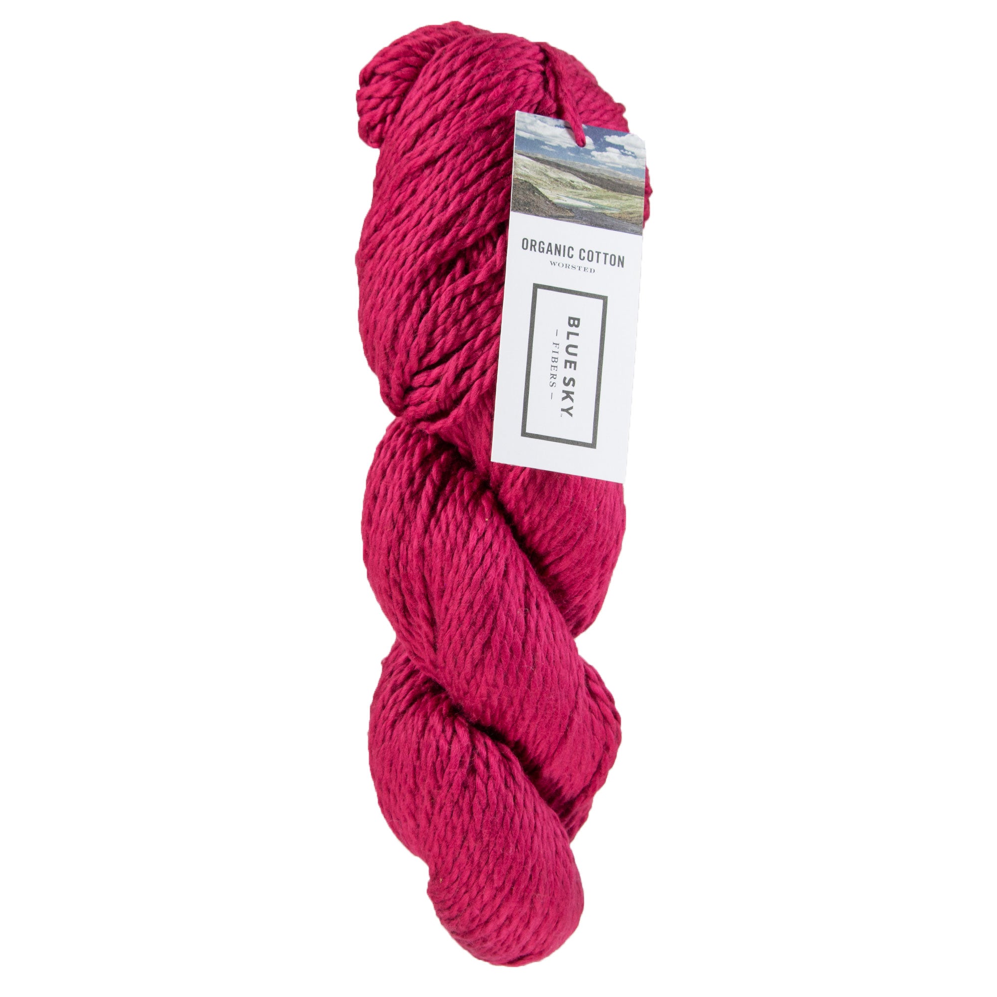 Blue Sky Fibers Organic Cotton Yarn - 637 - Raspberry - Zoom Image