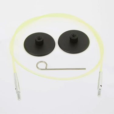 KnitPro Knitter's Pride Cords - 14'' Neon Green (to make a 24'' IC needle)