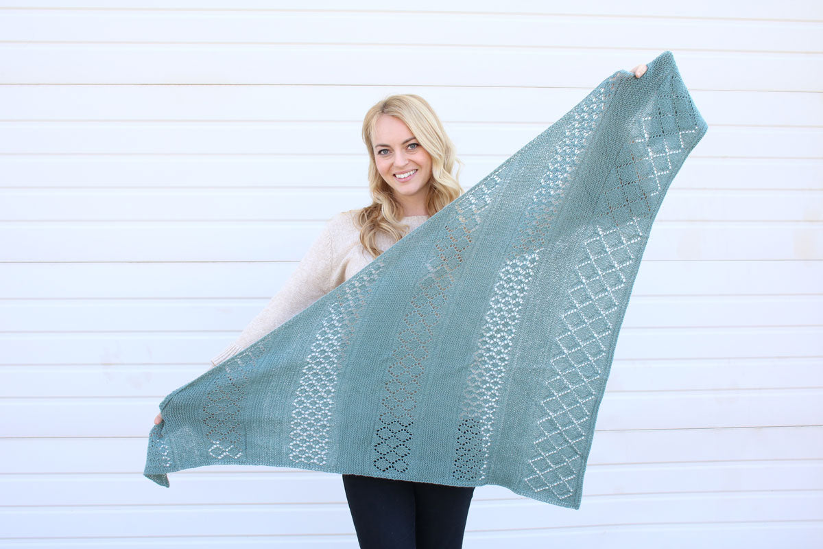Cascade's Lattice Sampler Shawl - Main Image 3