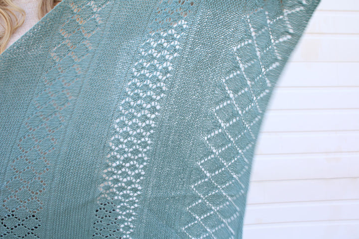 Cascade's Lattice Sampler Shawl - Main Image 4