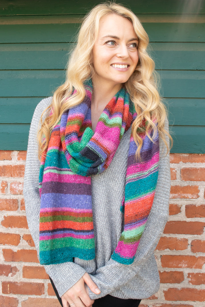 Rowan's Vibrant Stripe Scarf - Main Image 2