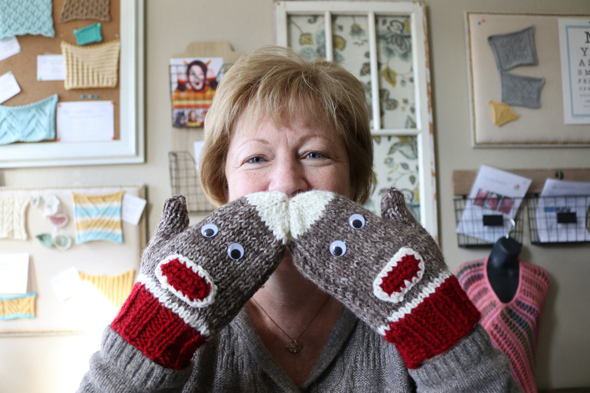 Mindy's Sock Monkey Mitts - Main Image 1
