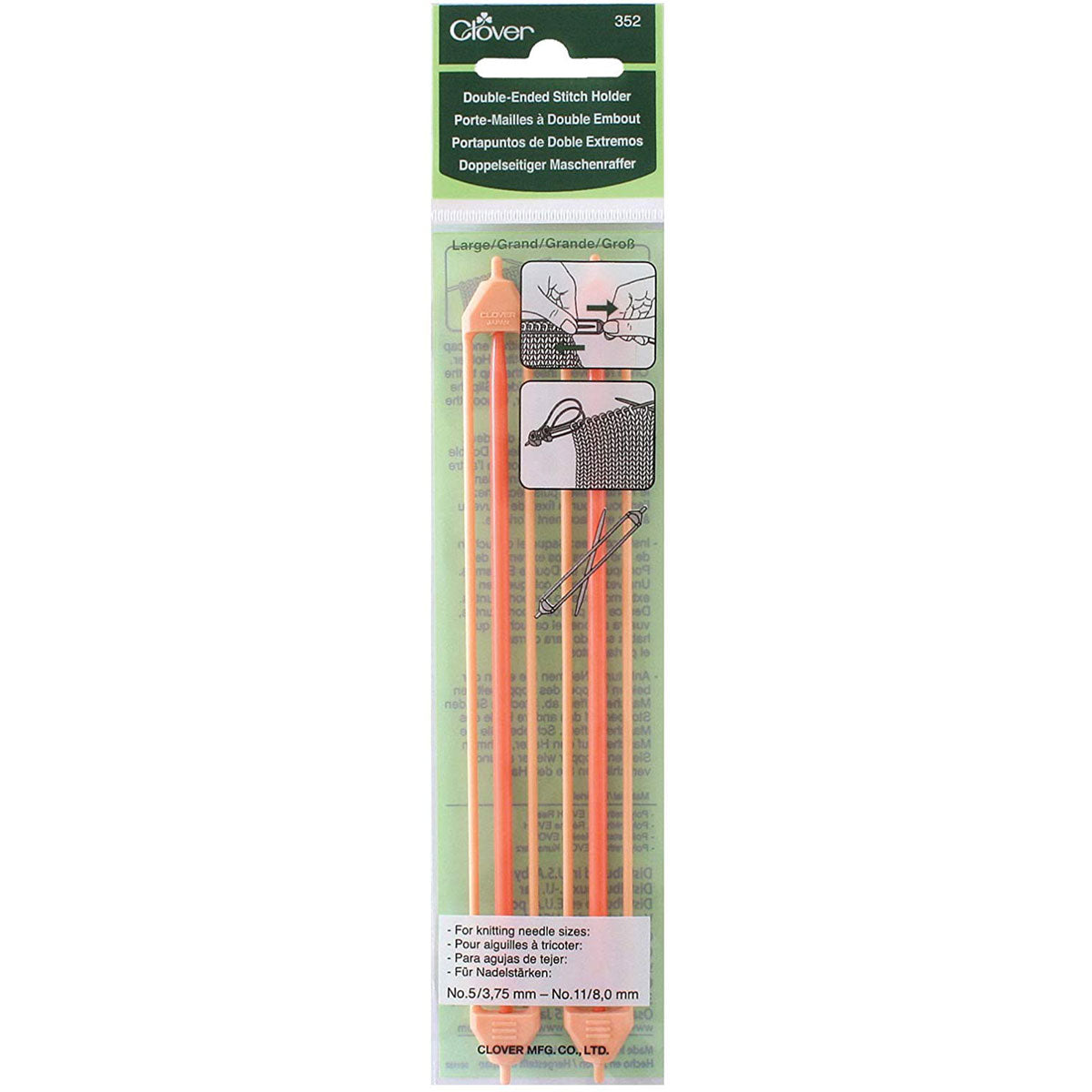 Clover Stitch Holders - Large Double Ended Stitch Holder - Extra Image
