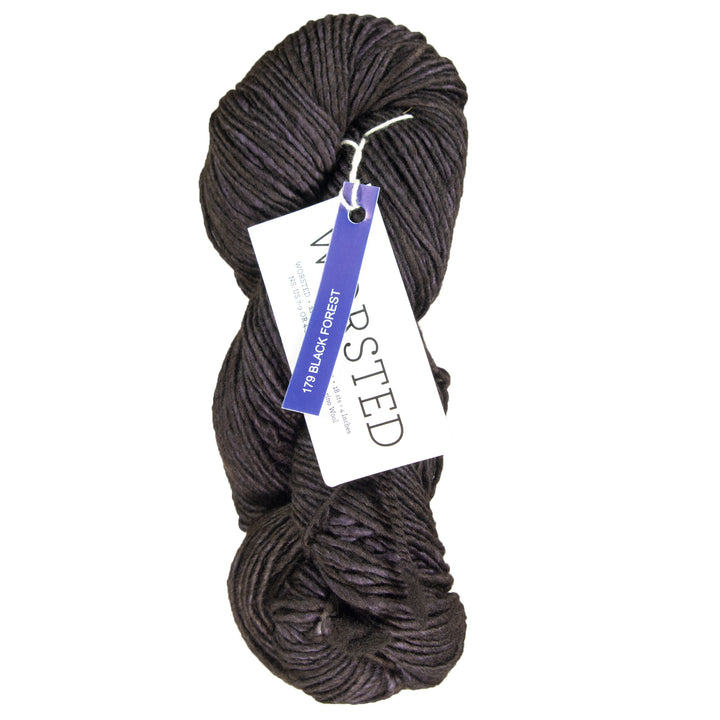 Malabrigo Worsted Merino Yarn - 179 Black Forest - Zoom Image