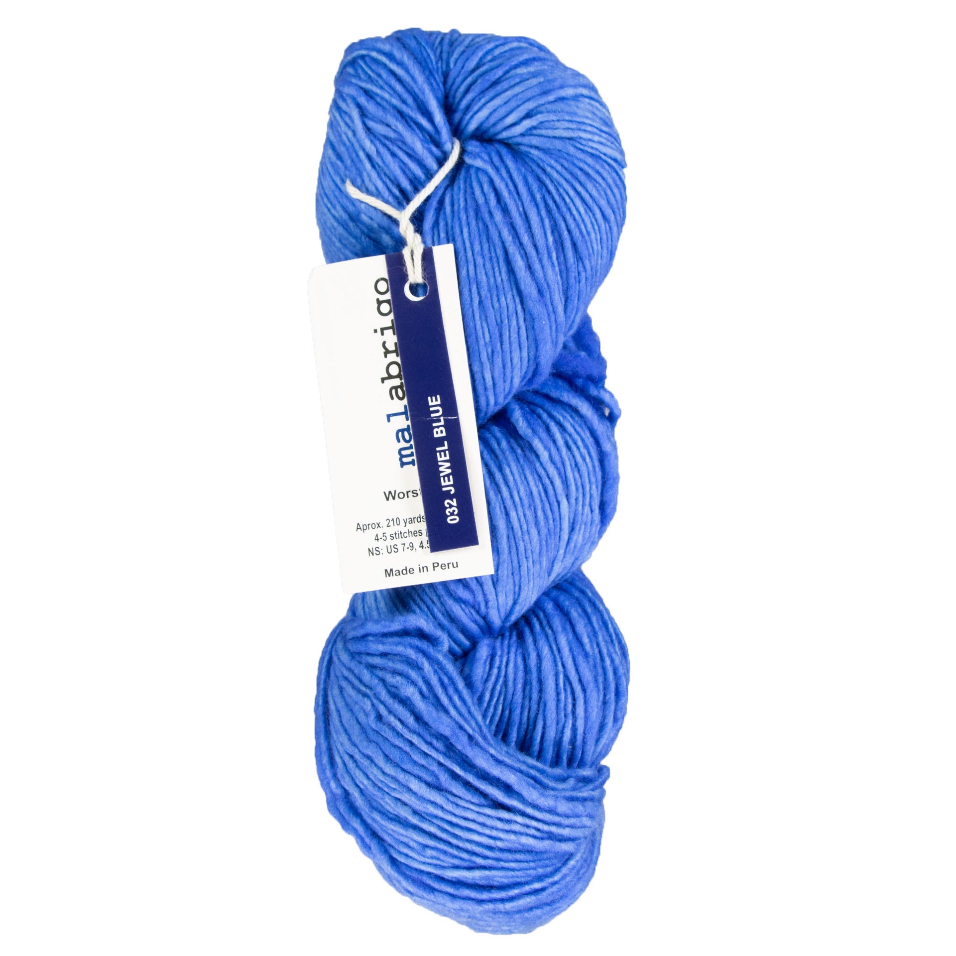 Malabrigo Worsted Merino Yarn - 032 Jewel Blue - Zoom Image
