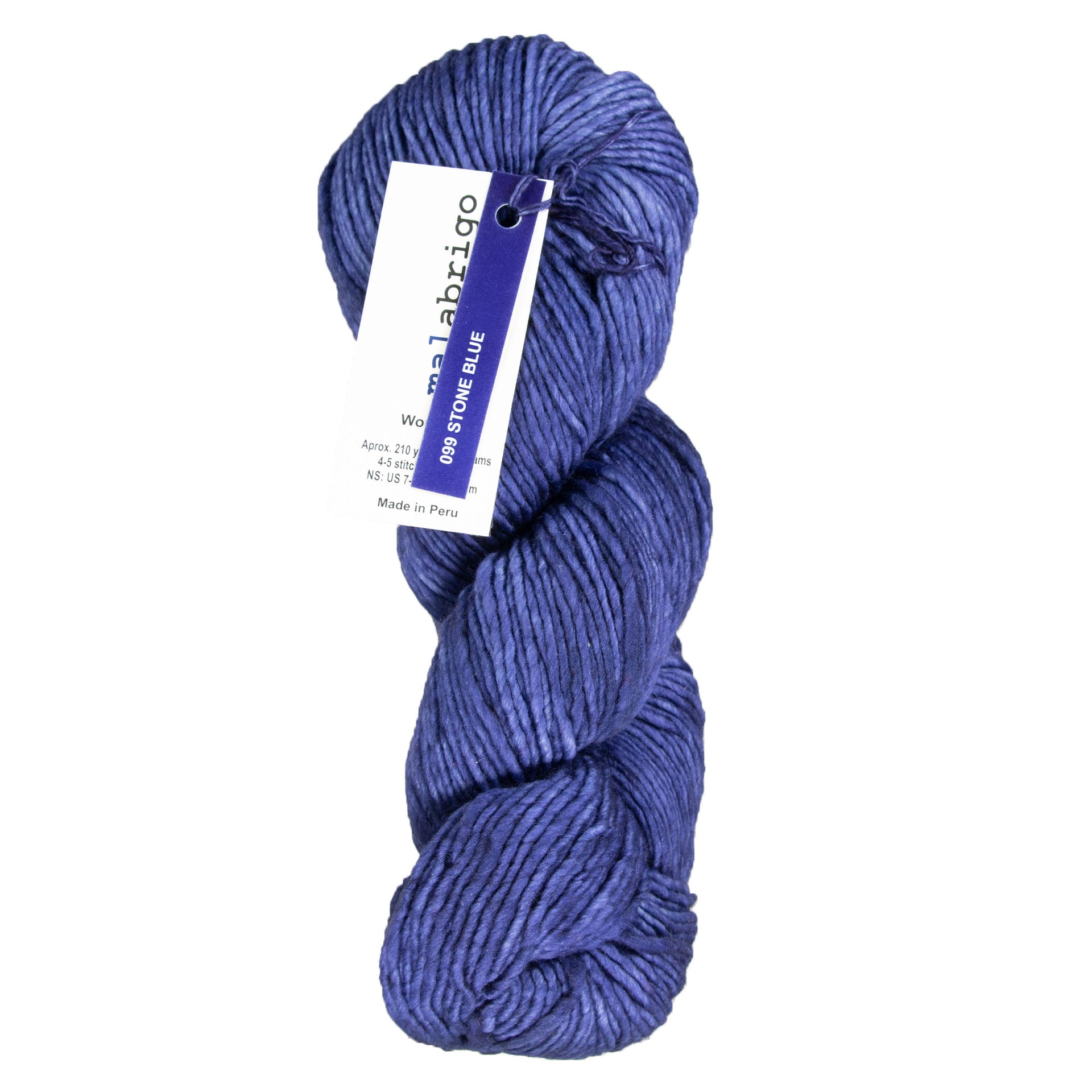 Malabrigo Worsted Merino Yarn - 099 Stone Blue - Zoom Image
