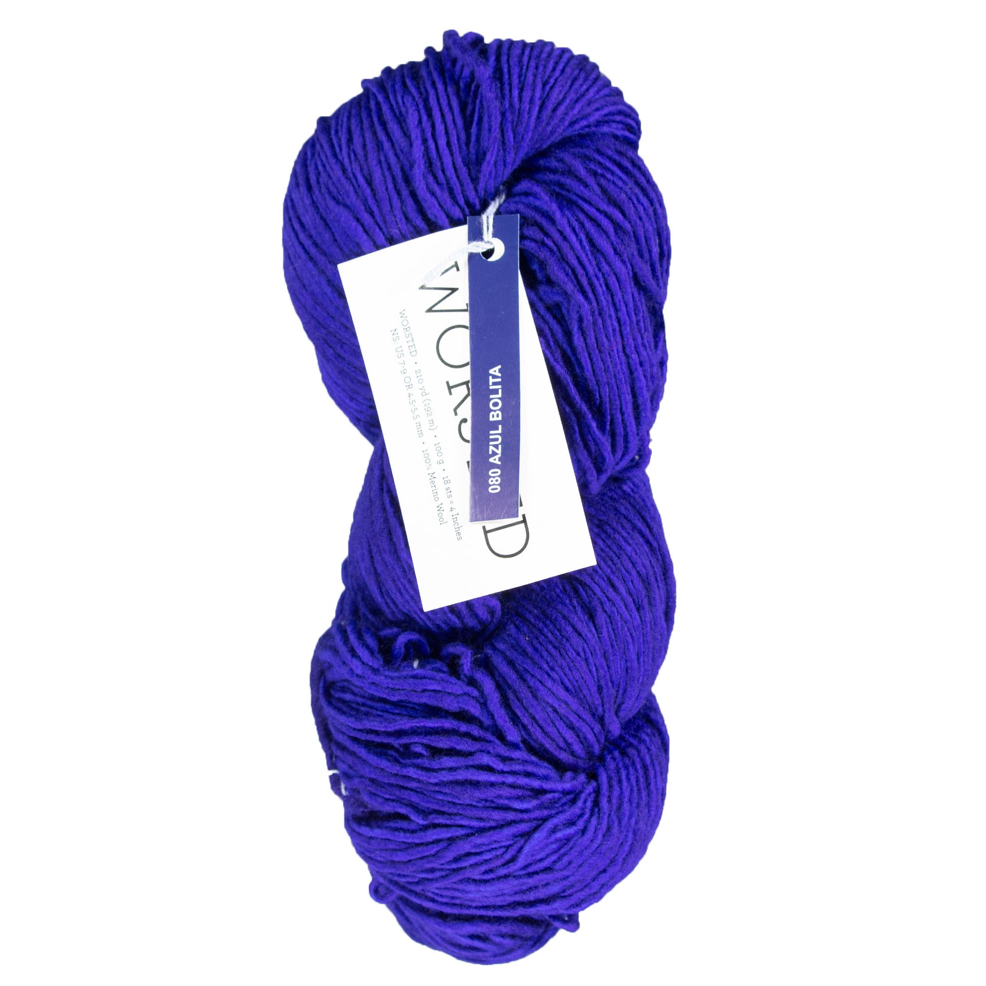 Malabrigo Worsted Merino Yarn - 080 Azul Bolita - Zoom Image
