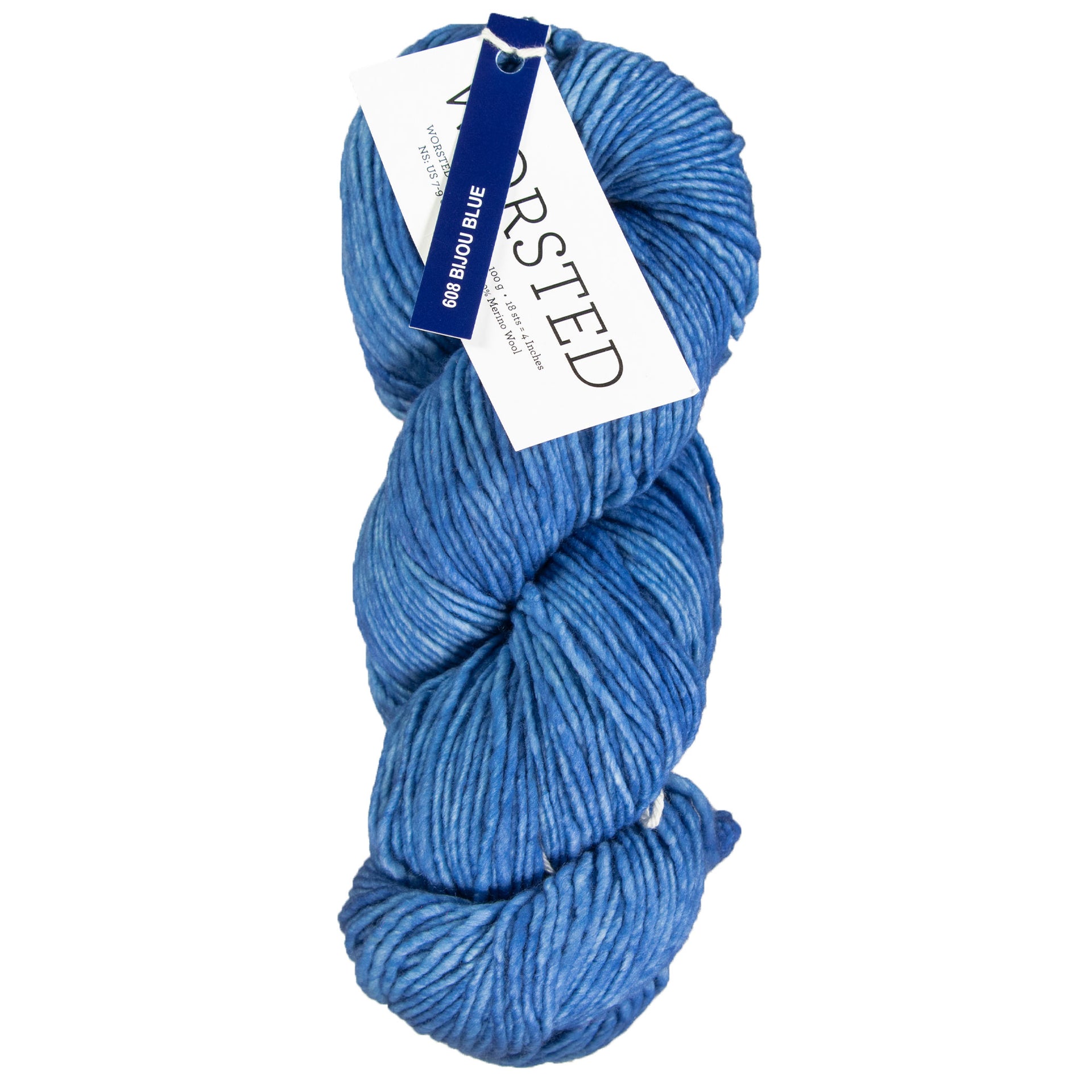 Malabrigo Worsted Merino Yarn - 608 Bijou Blue - Zoom Image
