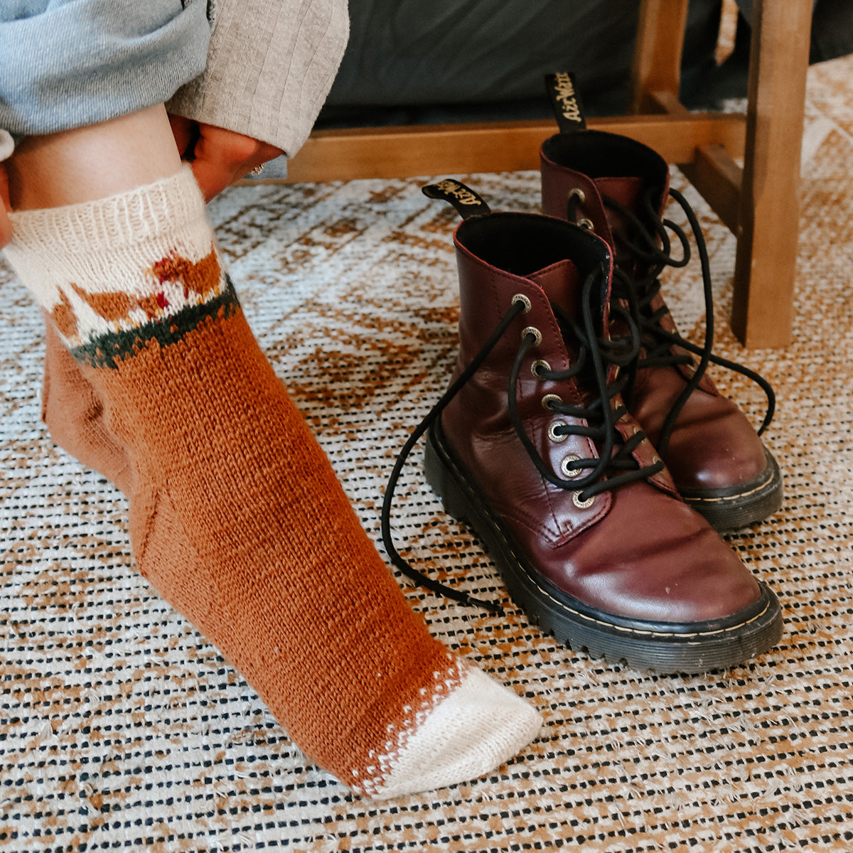 Arlene's Unity Fingering Chicken Socks - Main Image 2
