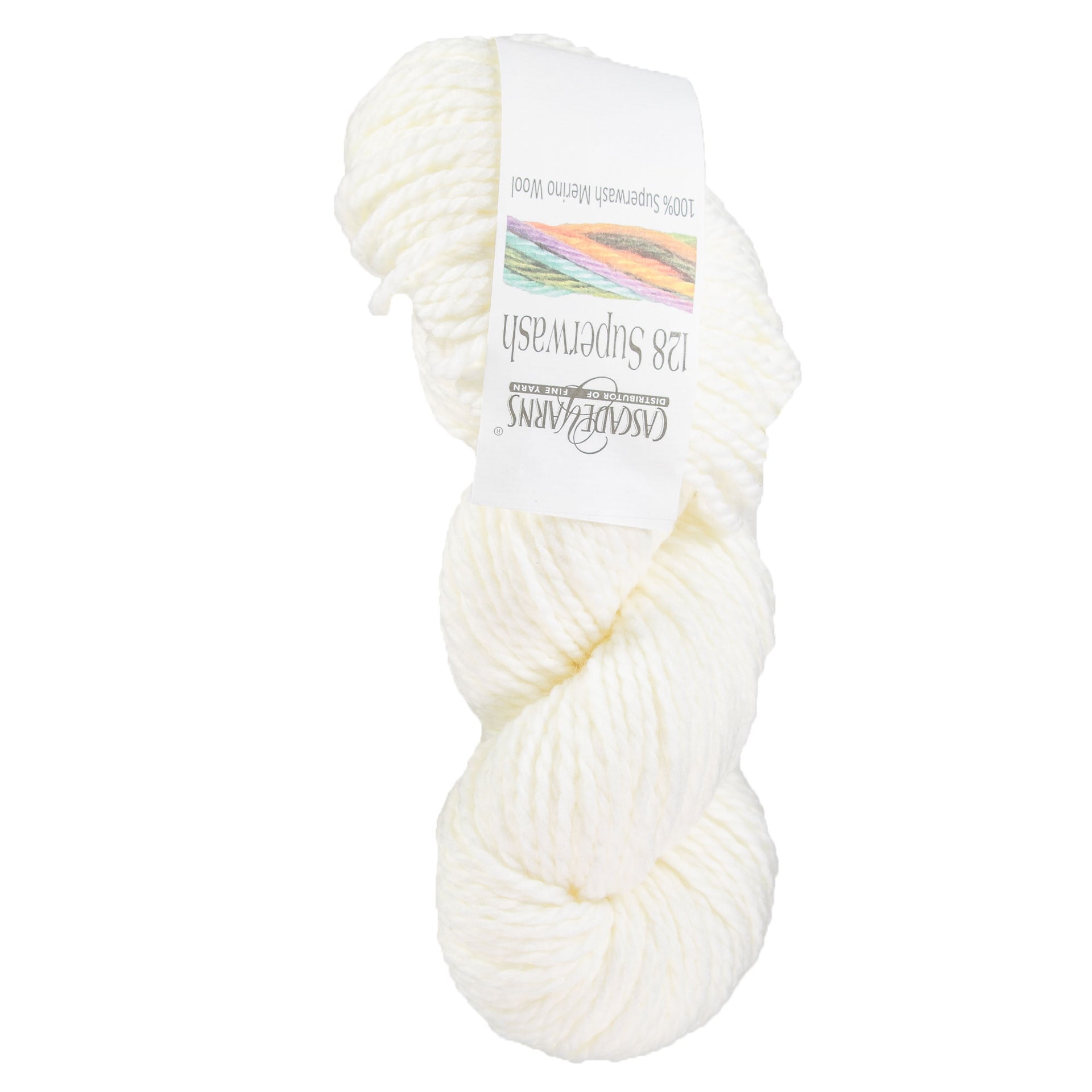 Cascade Yarns 128 Superwash Yarn - 871 White - Zoom Image
