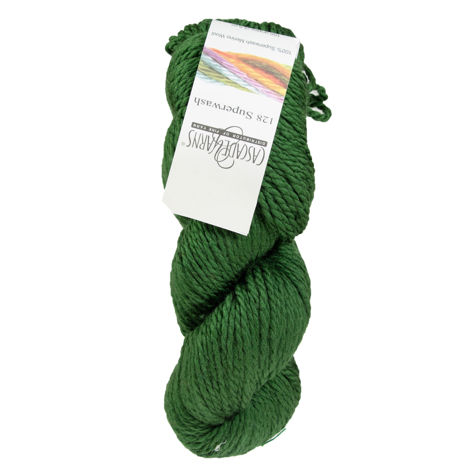 Cascade Yarns 128 Superwash Yarn - 801 Army Green - Zoom Image
