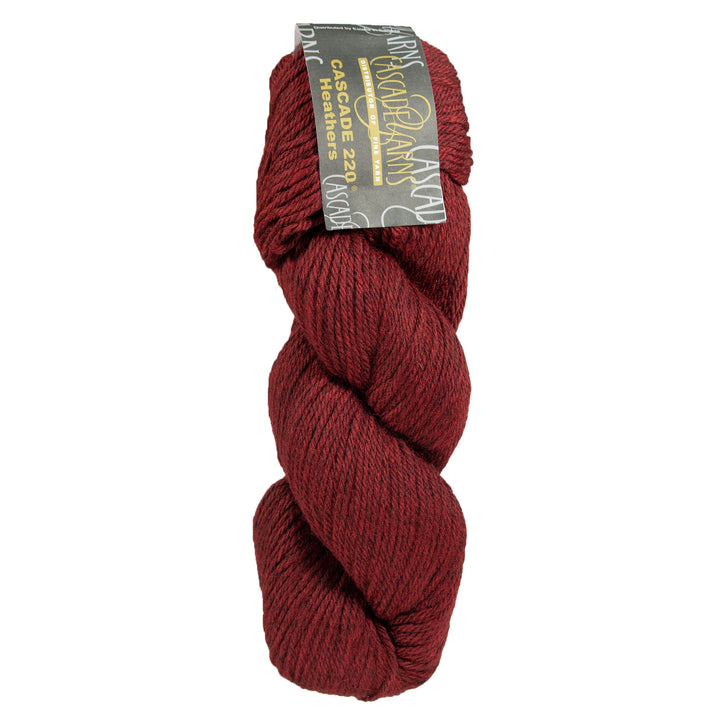 Cascade 220 Yarn - 9489 Red Wine Heather - Zoom Image