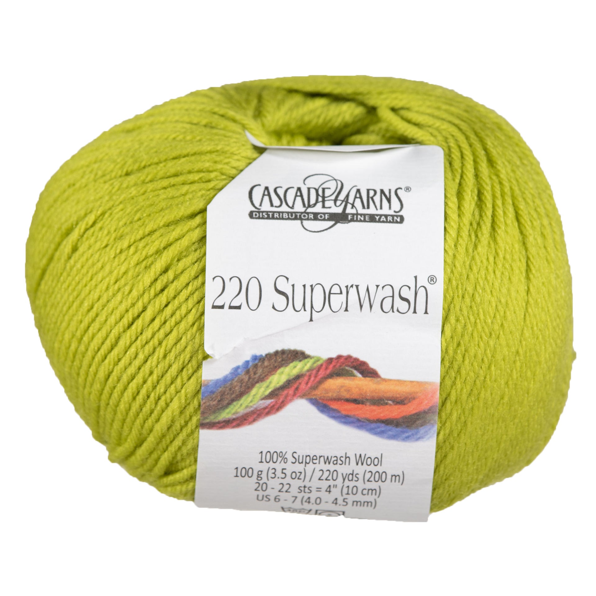 Cascade Yarns 220 Superwash Yarn - 0886 Citron - Zoom Image
