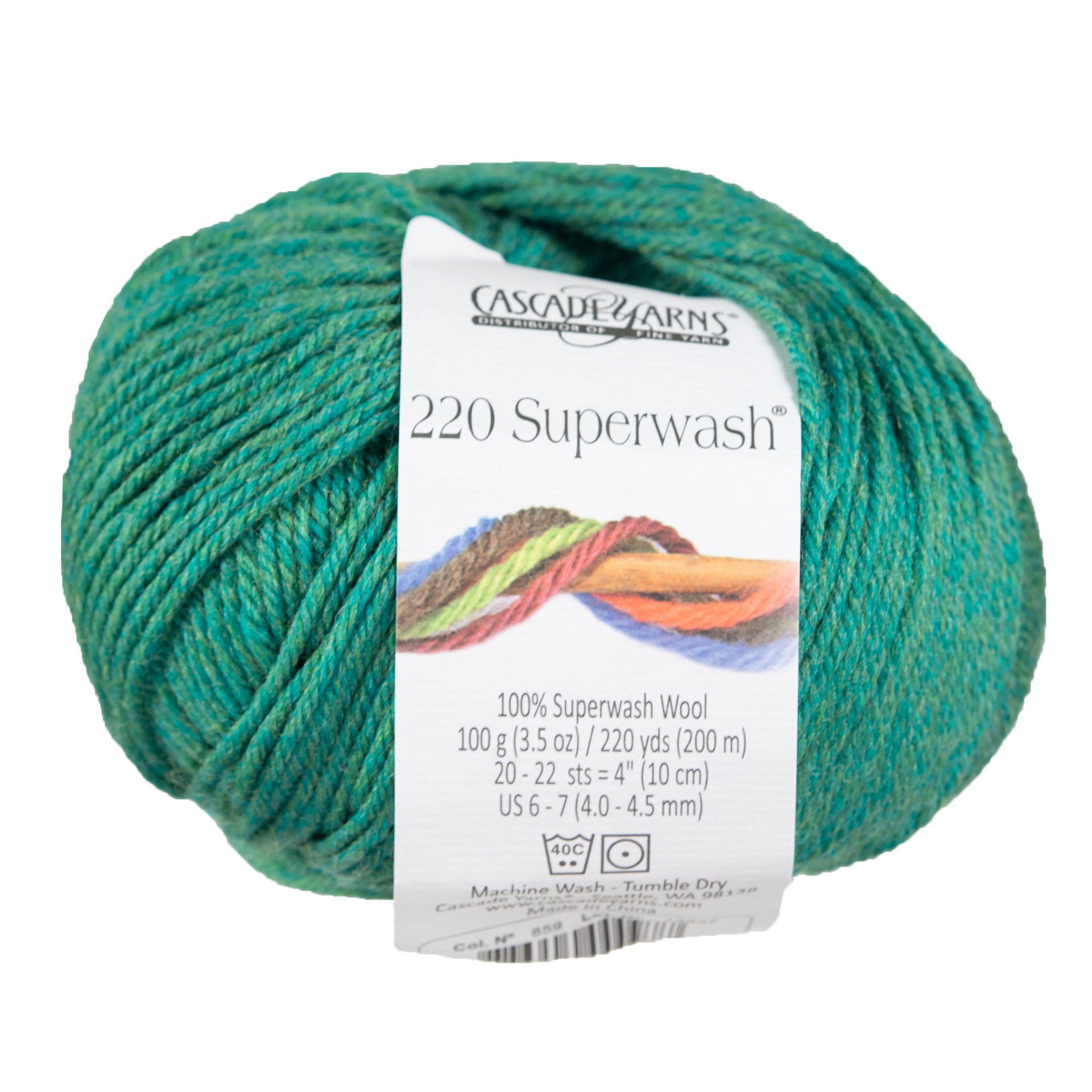 Cascade Yarns 220 Superwash Yarn - 0859 Lake Chelan Heather - Zoom Image
