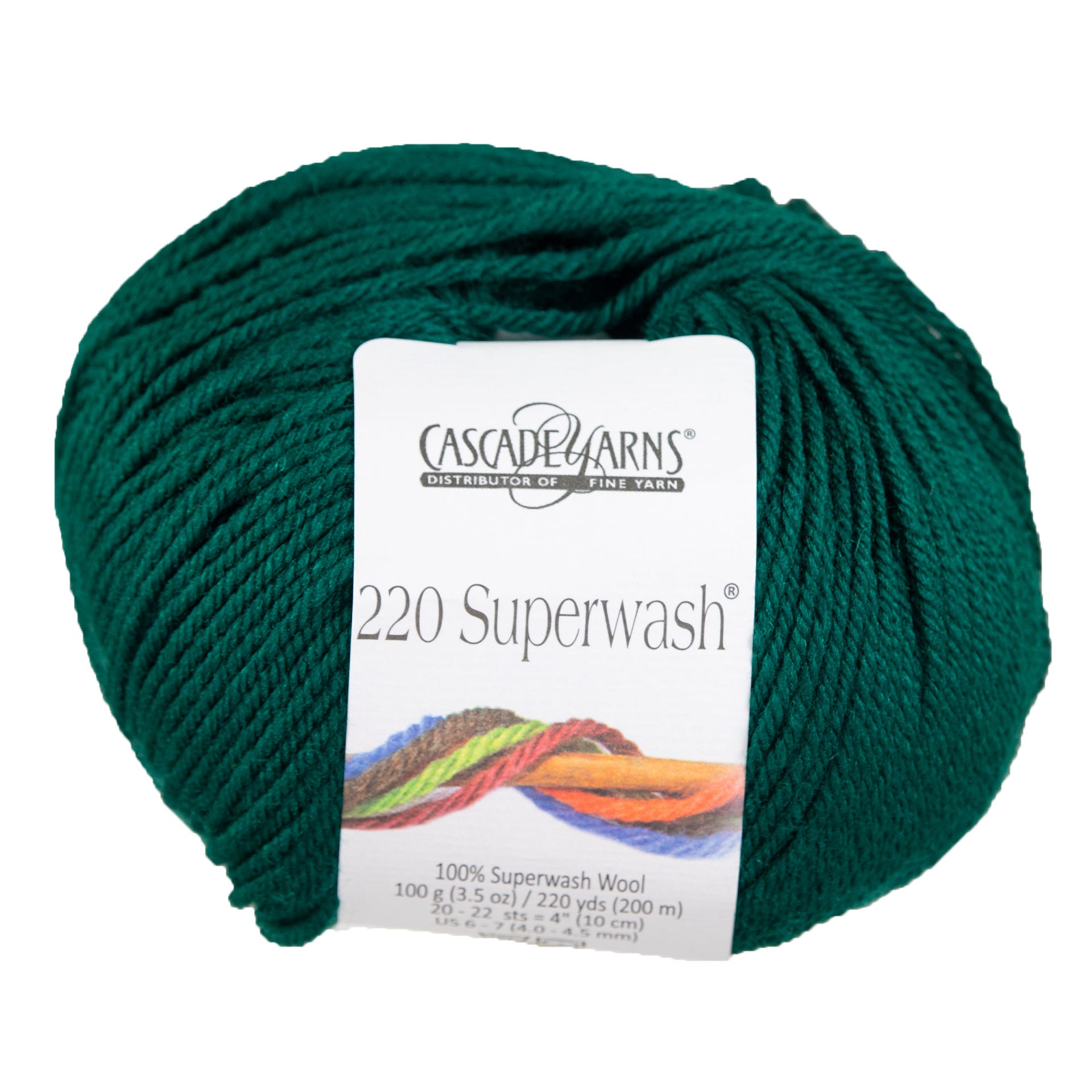Cascade Yarns 220 Superwash Yarn - 1950 Hunter Green - Zoom Image
