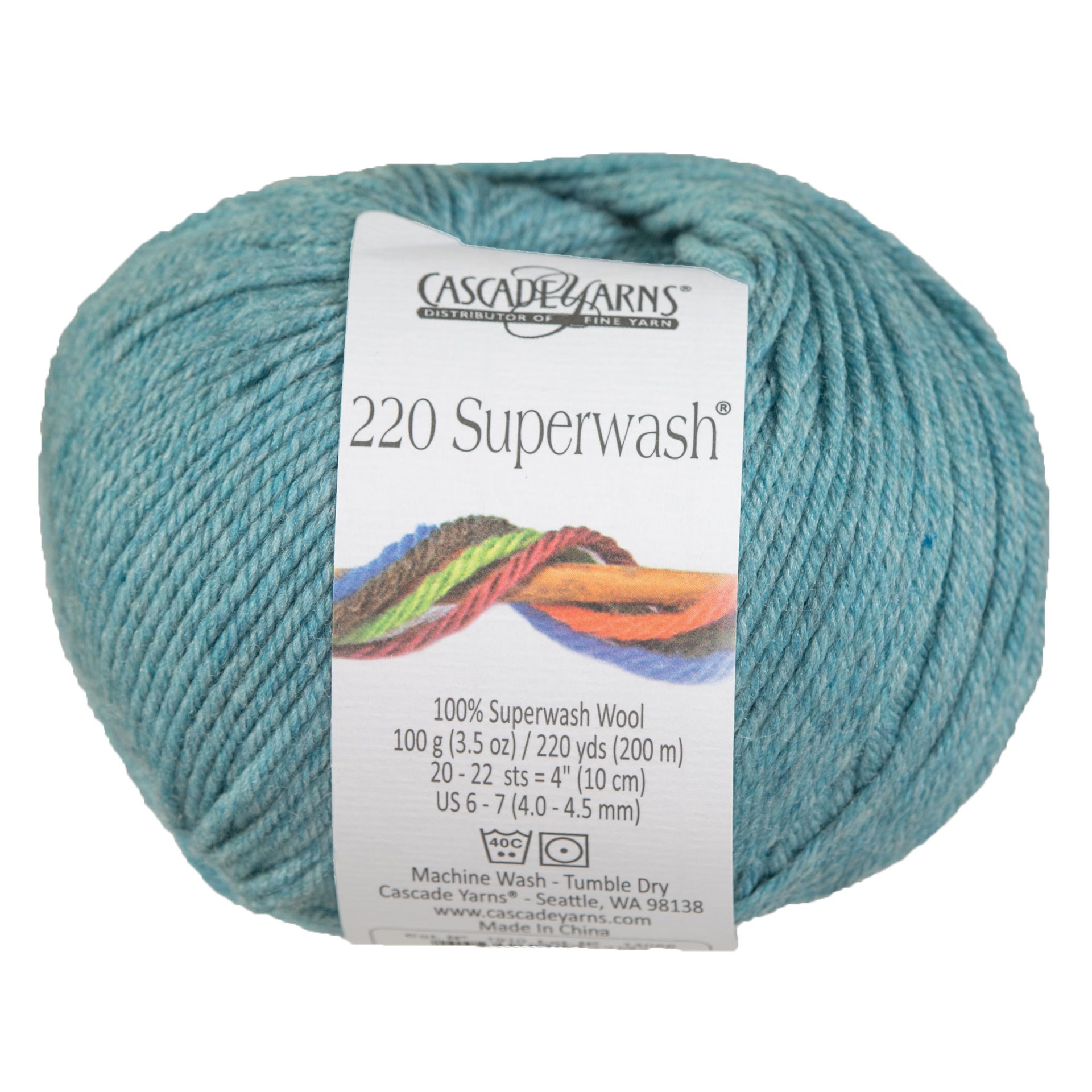 Cascade Yarns 220 Superwash Yarn - 1910 Summer Sky Heather - Zoom Image
