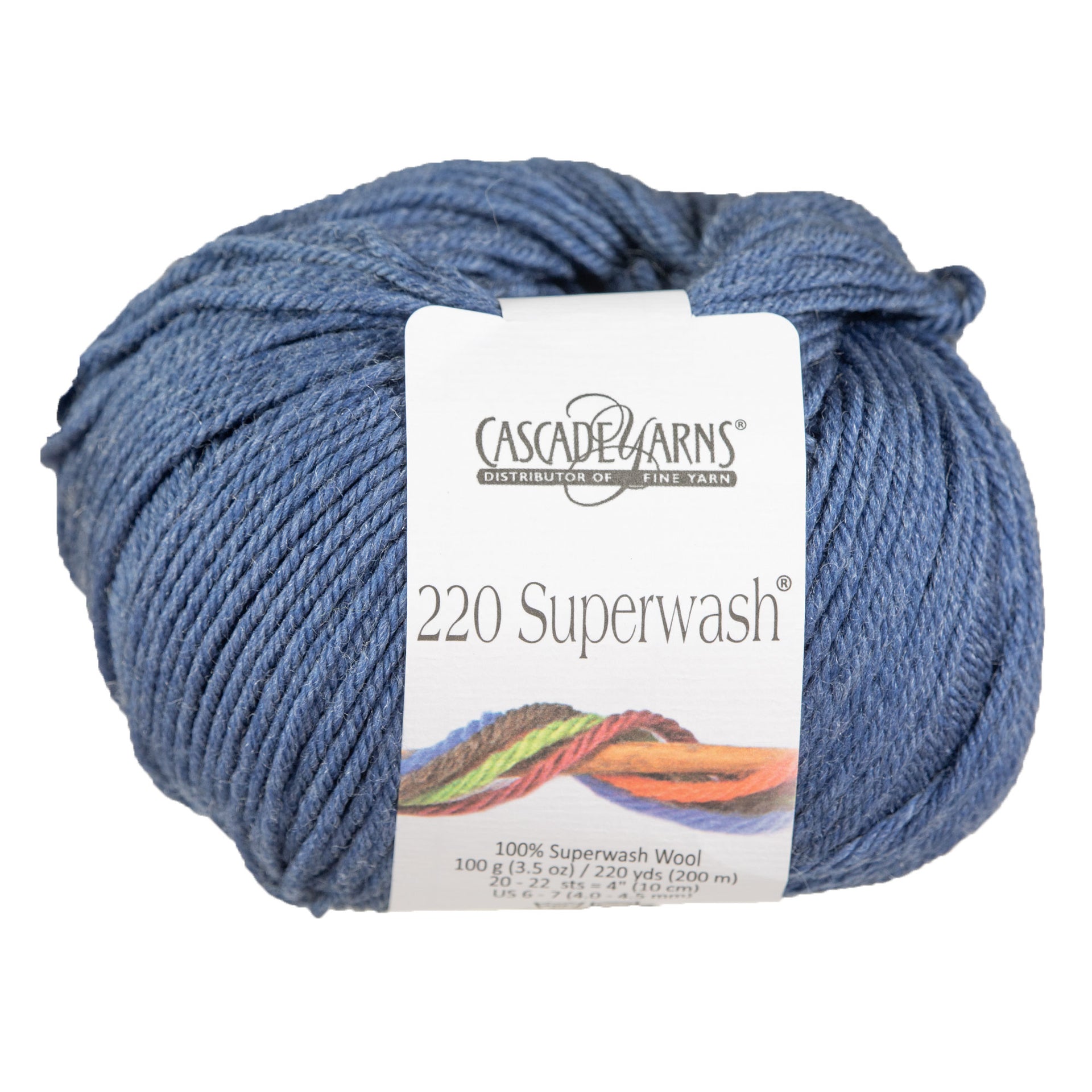 Cascade Yarns 220 Superwash Yarn - 0904 Colonial Blue Heather - Zoom Image
