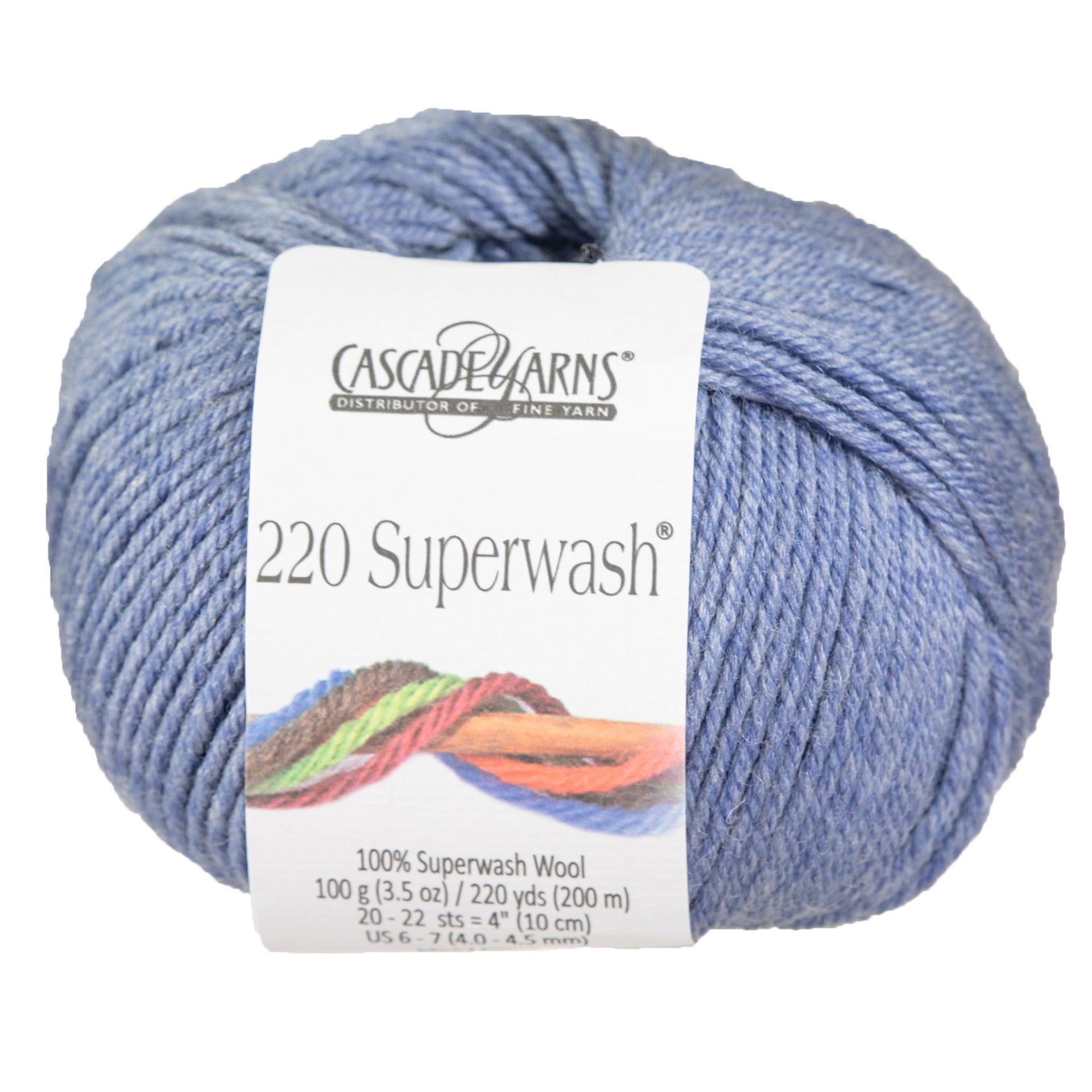 Cascade Yarns 220 Superwash Yarn - 1944 Westpoint Blue Heather - Zoom Image
