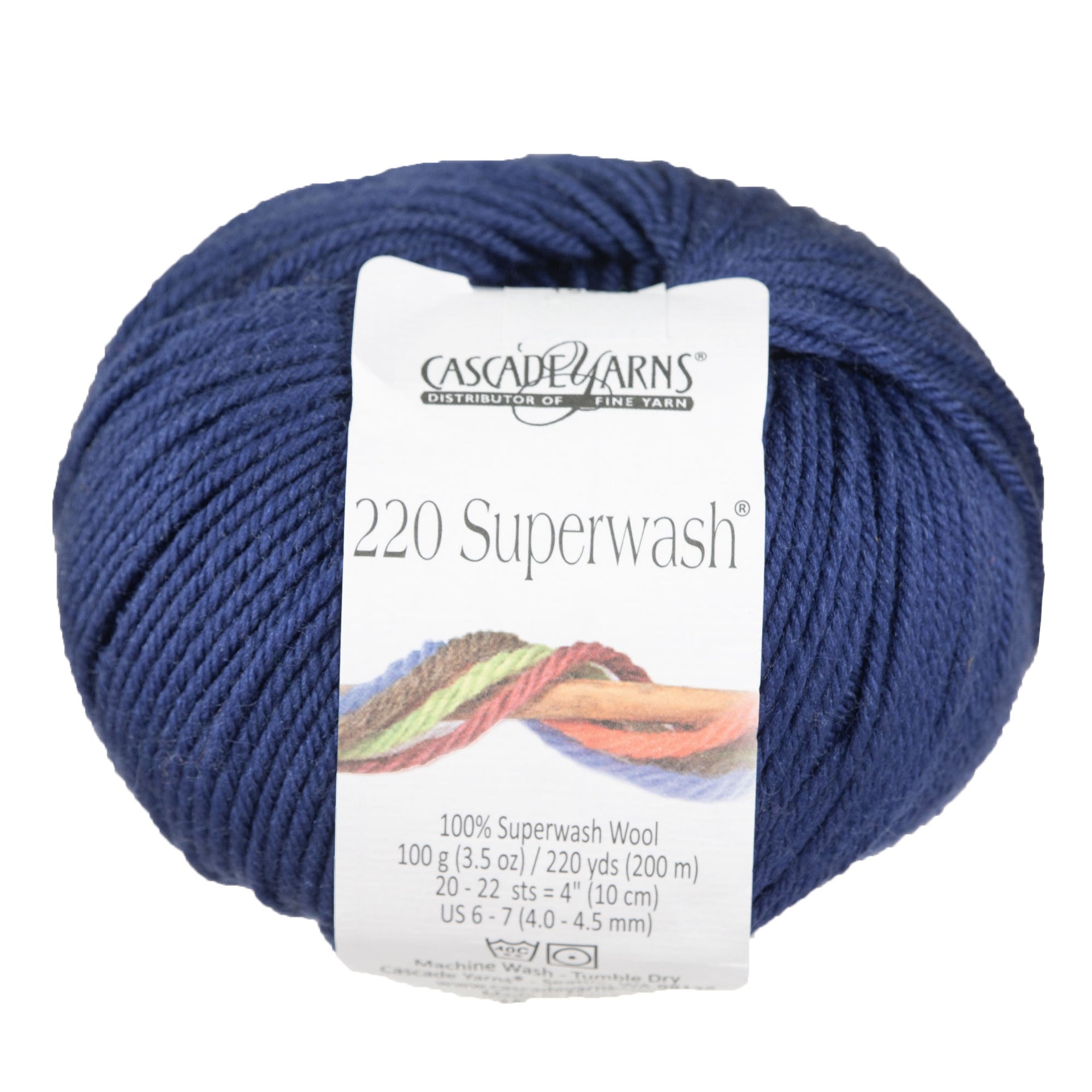 Cascade Yarns 220 Superwash Yarn - 0885 In the Navy - Zoom Image
