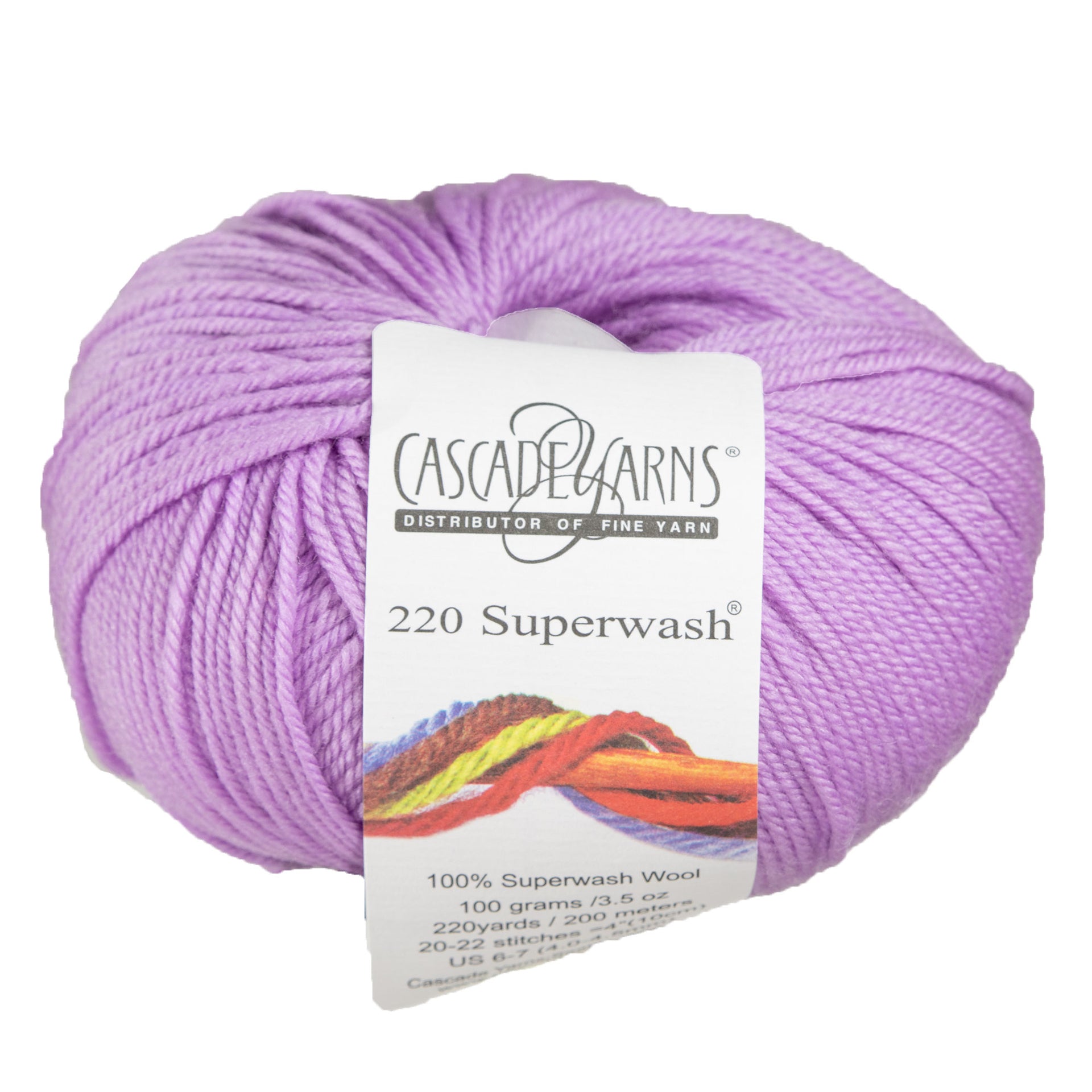 Cascade Yarns 220 Superwash Yarn - 0842 Light Iris - Zoom Image
