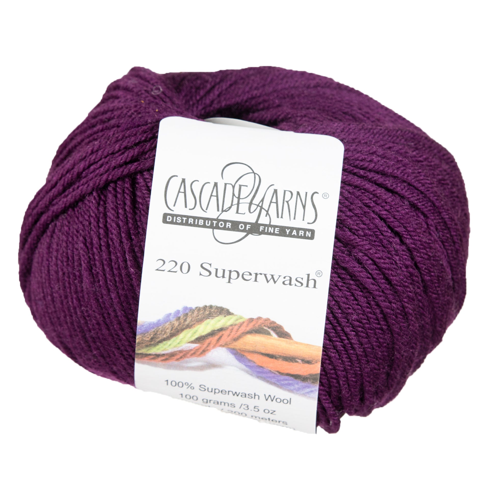 Cascade Yarns 220 Superwash Yarn - 0880 Marionberry - Zoom Image
